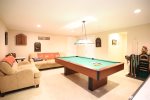 Lower Level Entertainment Room with Pool Table in Forest Ridge Home